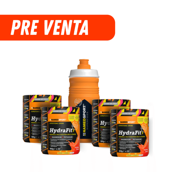 PRE-VENTA COMBO HYDRAFIT 400G X4 + SPORTBOTTLE